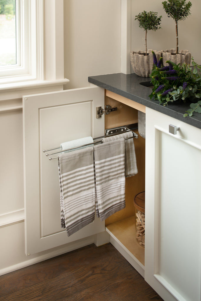 Undersink Pullout Towel Bar 3 Prong