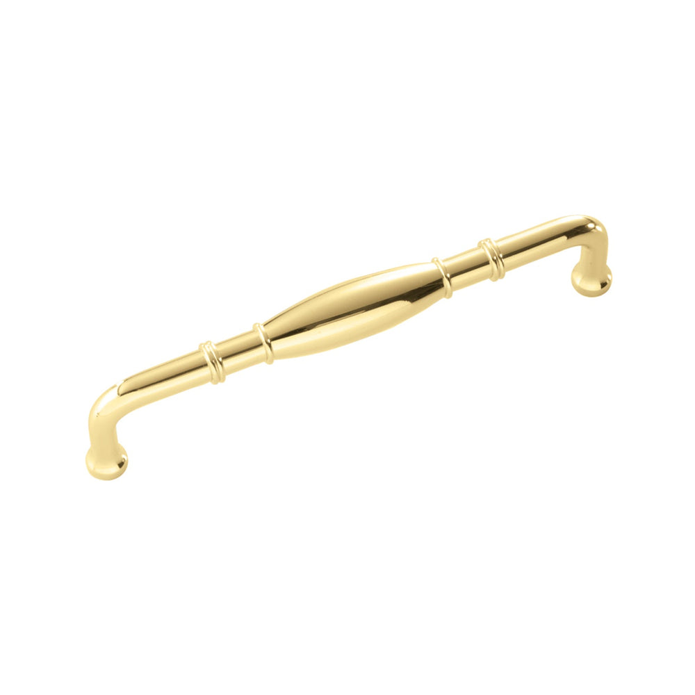 Williamsburg Pull 5-1/16 Inch (128mm) Center to Center Polished Brass