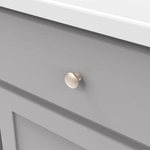 Worthington Knob 1-1/8 Inch Diameter Satin Nickel Finish (10 Pack)