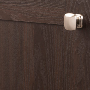 Euro-Contemporary Knob 1-1/2 Inch Square Satin Nickel