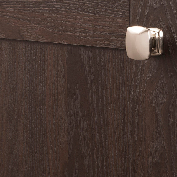 Euro-Contemporary Knob 1-1/2 Inch Square Satin Nickel