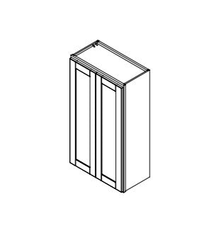 Hampton Pewter Clear Glass Door for 24 in. Wide x 12 in. Deep x 42 in. Tall - Wall Shaker Cabinet - 2 Pack