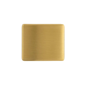 Forge Knob 1-7/16 Inch X 1-1/4 Inch Brushed Golden Brass