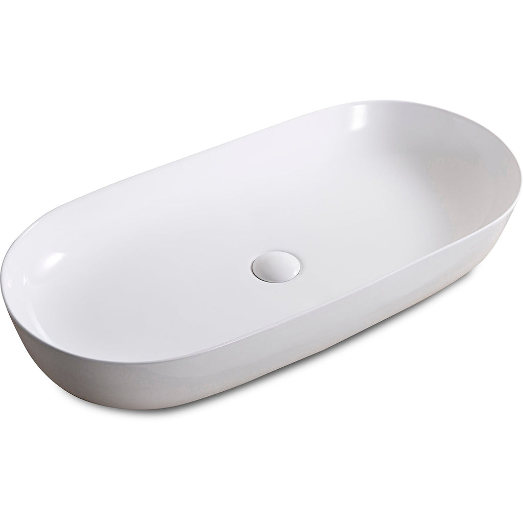 32 x 16 '' Bathroom Vessel Sink White Oval Above Counter Vanity Porcelain Ceramic