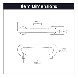Craftsman Pull 3 Inch Center to Center Chrome