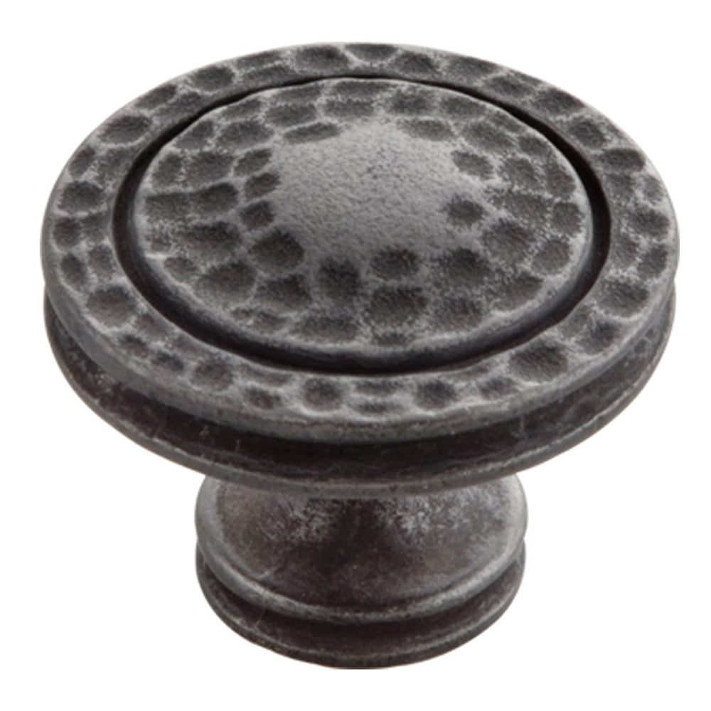 Mountain Lodge Knob 1-3/8 Inch Diameter Black Iron