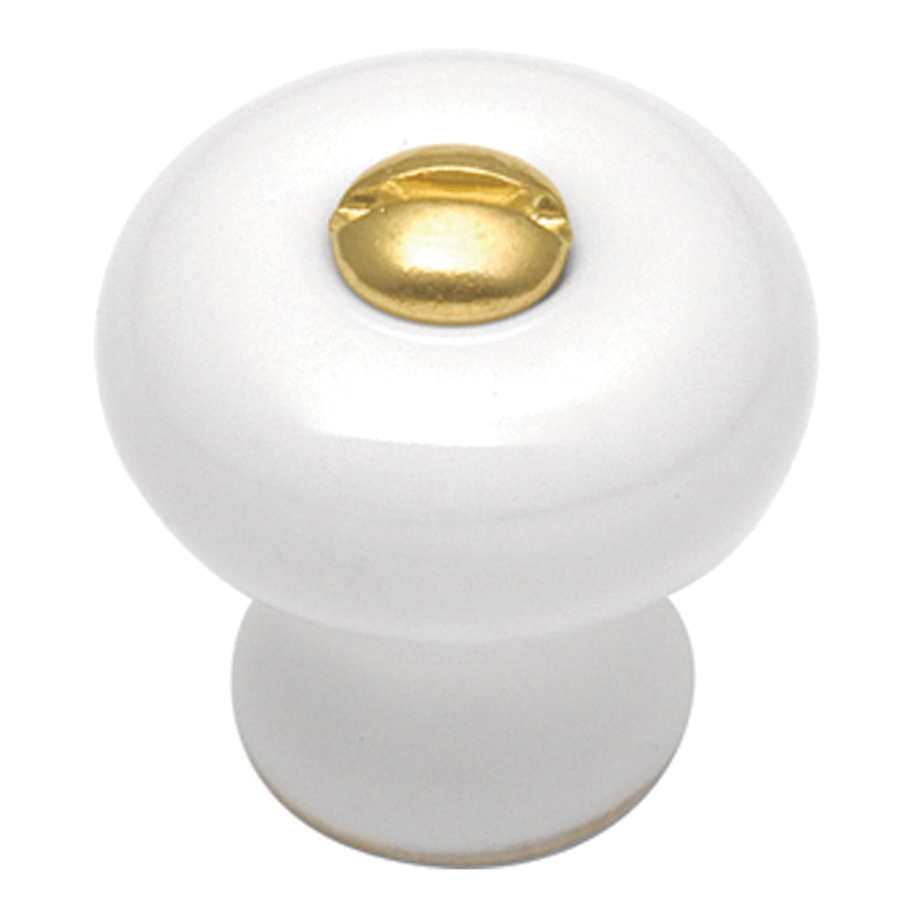 Tranquility Knob 7/8 Inch Diameter White Finish