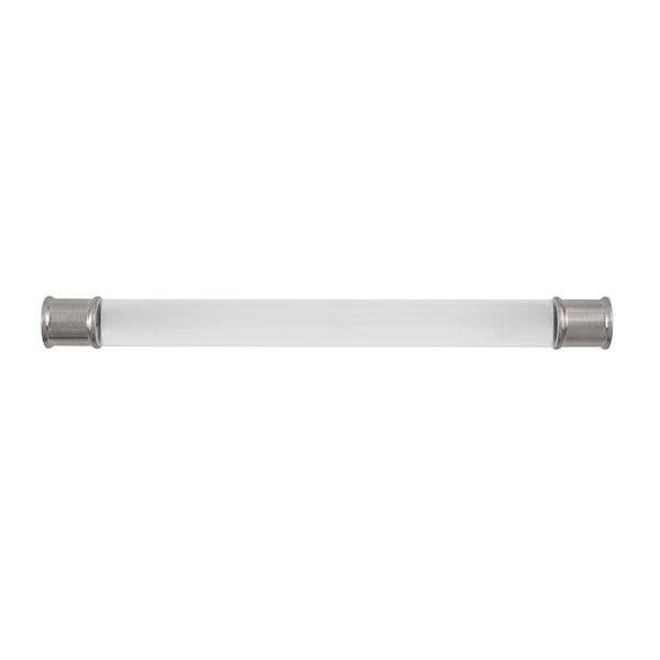 Midway Pull 7-9/16 Inch (192mm) Center to Center Crysacrylic with Satin Nickel