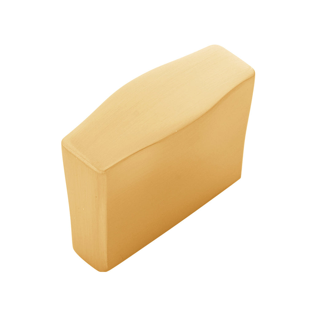 Emerge Knob 1-1/4 Inch Center to Center Brushed Golden Brass Finish