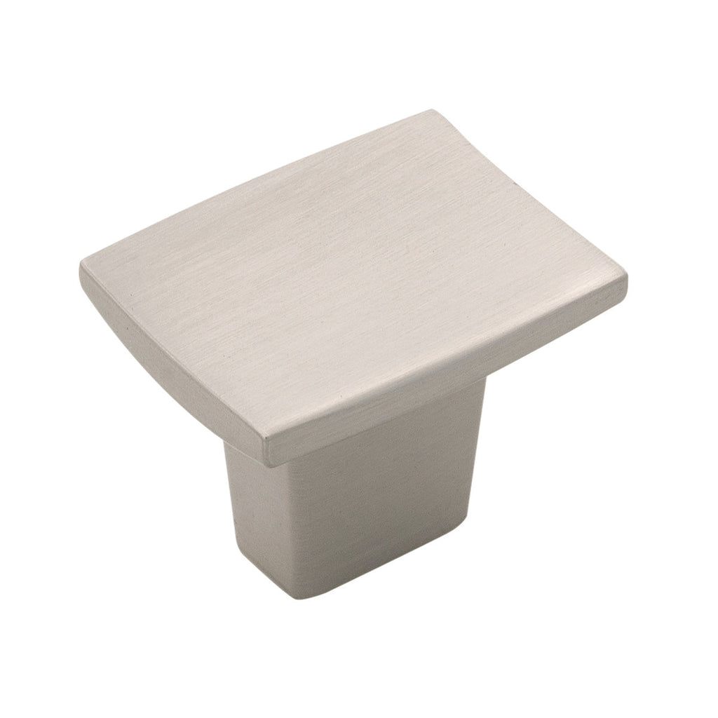 Channel Knob 1-1/4 Inch x 1 Inch Satin Nickel Finish