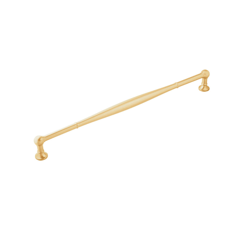Fuller Appliance Pull 18 Inch Center to Center Brushed Golden Brass Finish