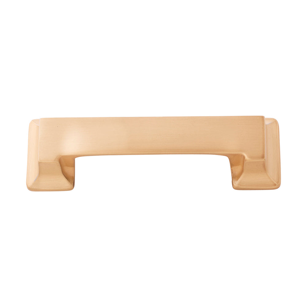 Studio Cup Pull 3 Inch & 3-3/4 Inch (96mm) Center to Center Brushed Golden Brass