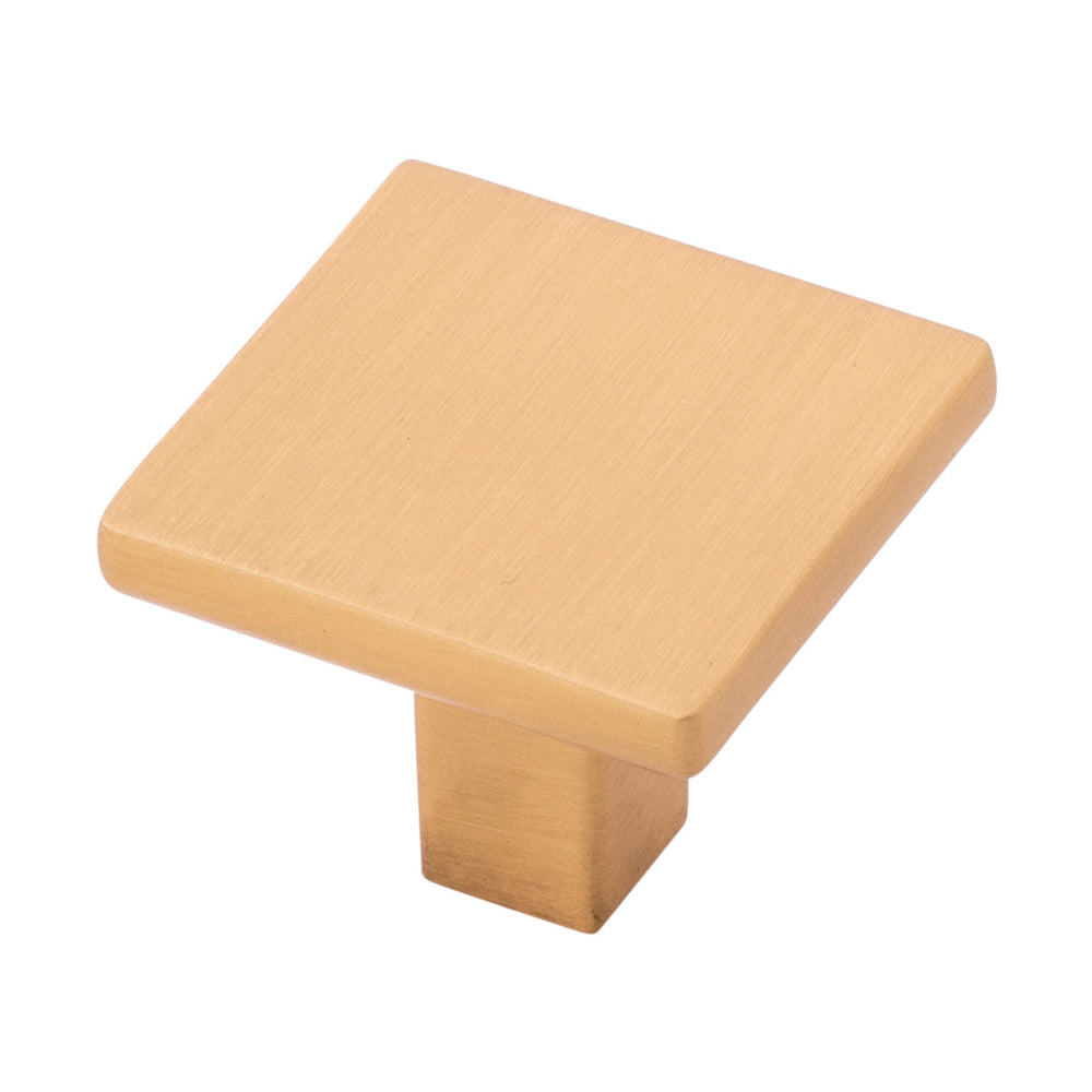 Skylight Knob 1-1/4 Inch Square Brushed Golden Brass