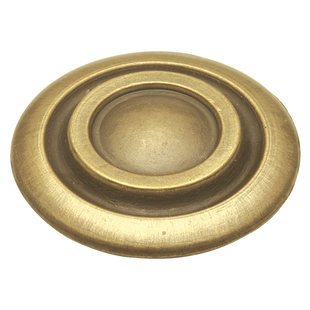 Cavalier Knob 1-1/4 Inch Diameter Antique Brass Finish