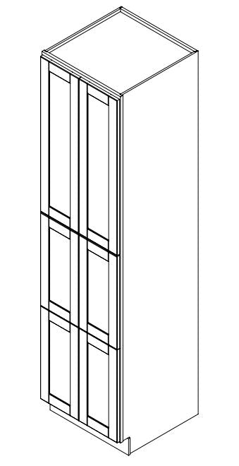 Platinum Grey 24 in. Wide x 24 in. Deep x 96 in. Tall - Pantry Shaker Cabinet
