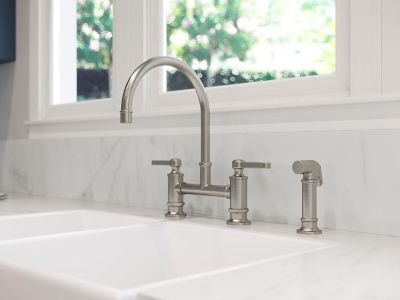 Port Haven 2-Handle Kitchen Faucet Stainless Steel