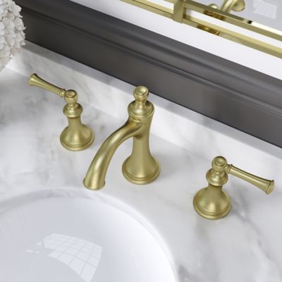 Tisbury 2-Handle Widespread Bath Faucet Brushed Gold