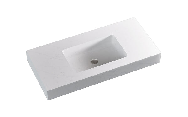 Corsica Gold Rio Blanco Floating Vanity