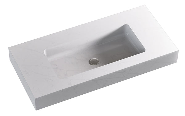 Corsica Gold Rio Blanco Floating Vanity