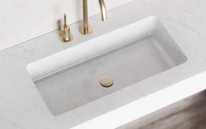 Corsica Gold Rio Blanco Floating Vanity