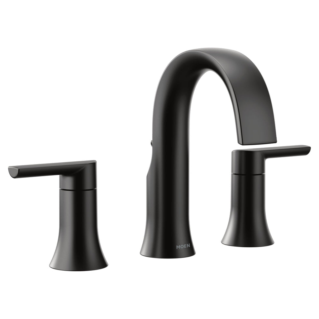 MOEN® Widespread Matte Black Bath Faucet, SKU 9000 Required with Faucet