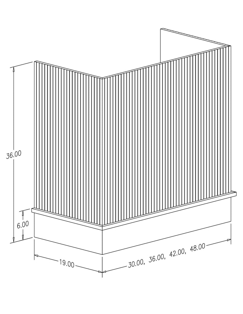 STRAIGHT VERONA RANGE HOOD FLAT TAMBR PANEL