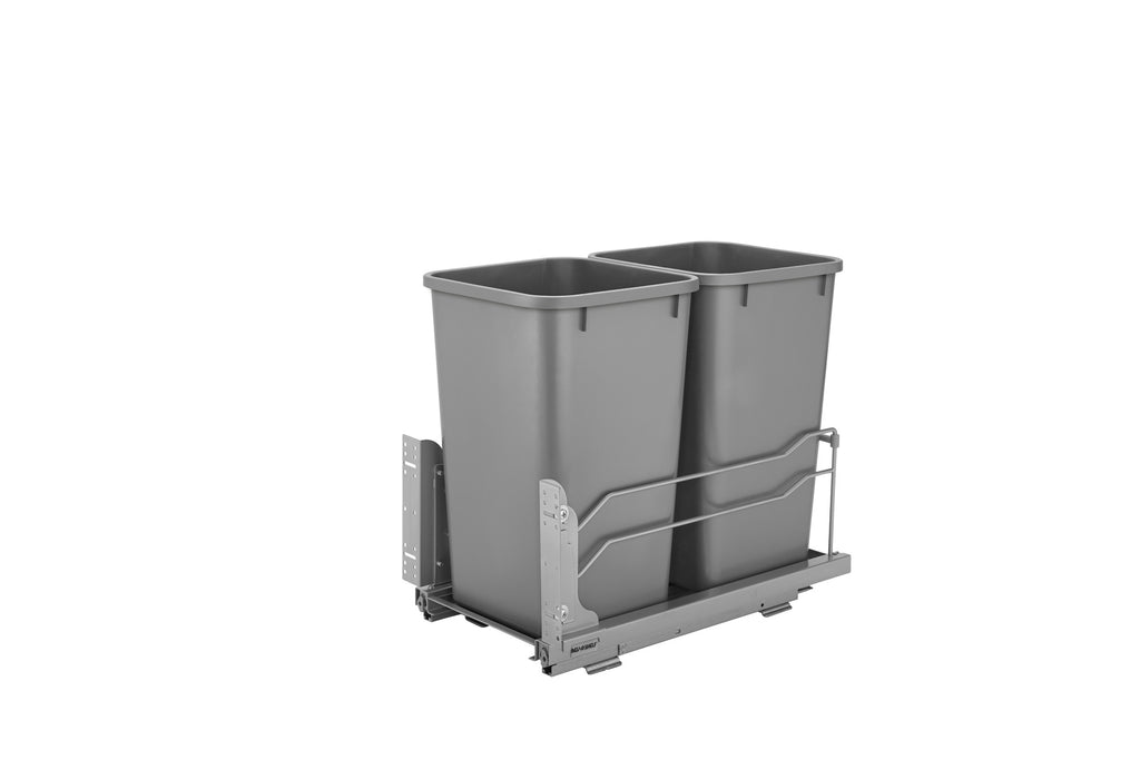 Euro Pullout Waste Basket Double 15"
