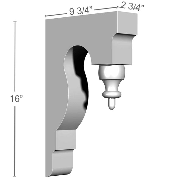 Hoyne Corbel 2 3/4''w x 9 3/4''d x 16''h