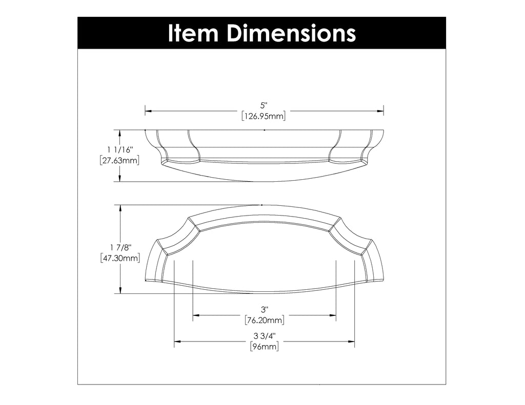 Veranda Cup Pull, 3" & 96mm C/C - CTG3190