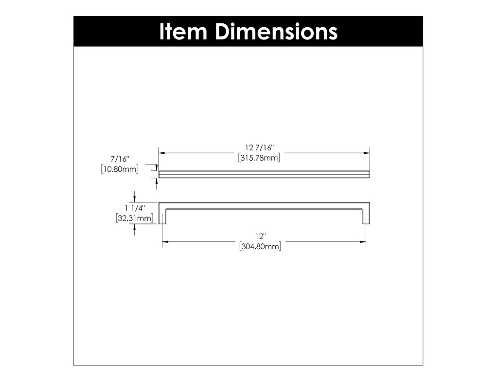 Skylight Pull, 12" C/C - CTG3338