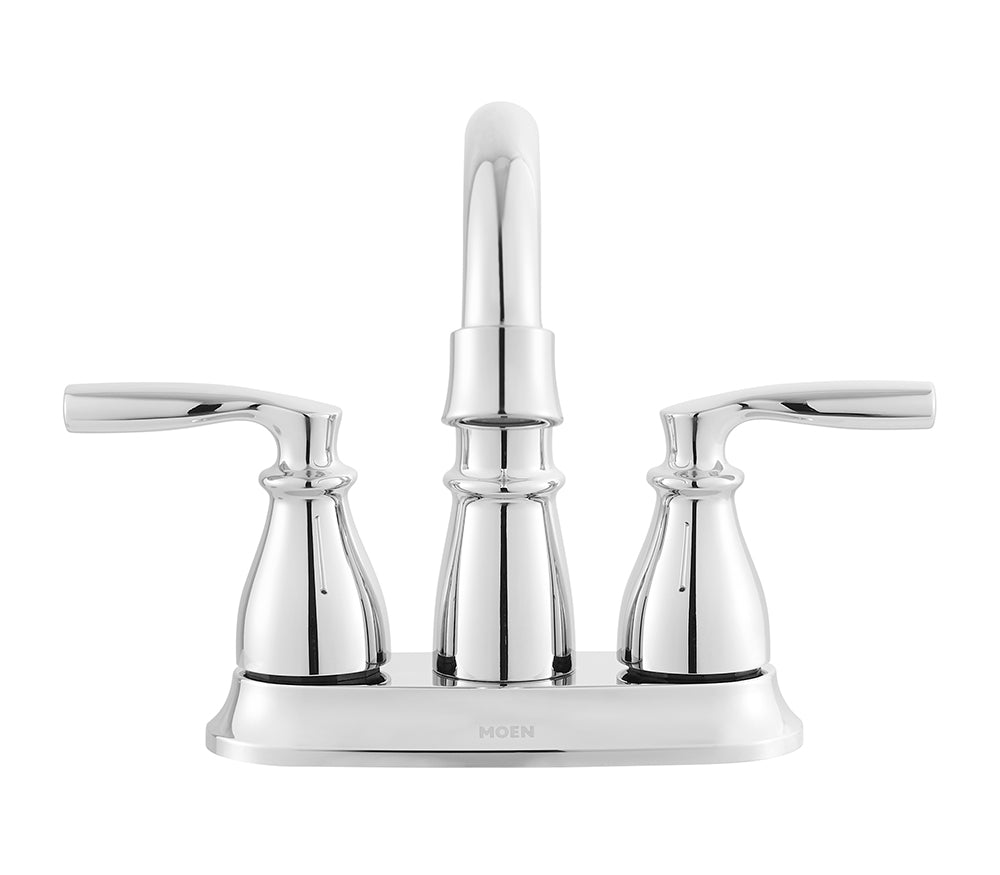MOEN® Chrome Two-Handle 4" Traditional Centerset Bathroom Faucet