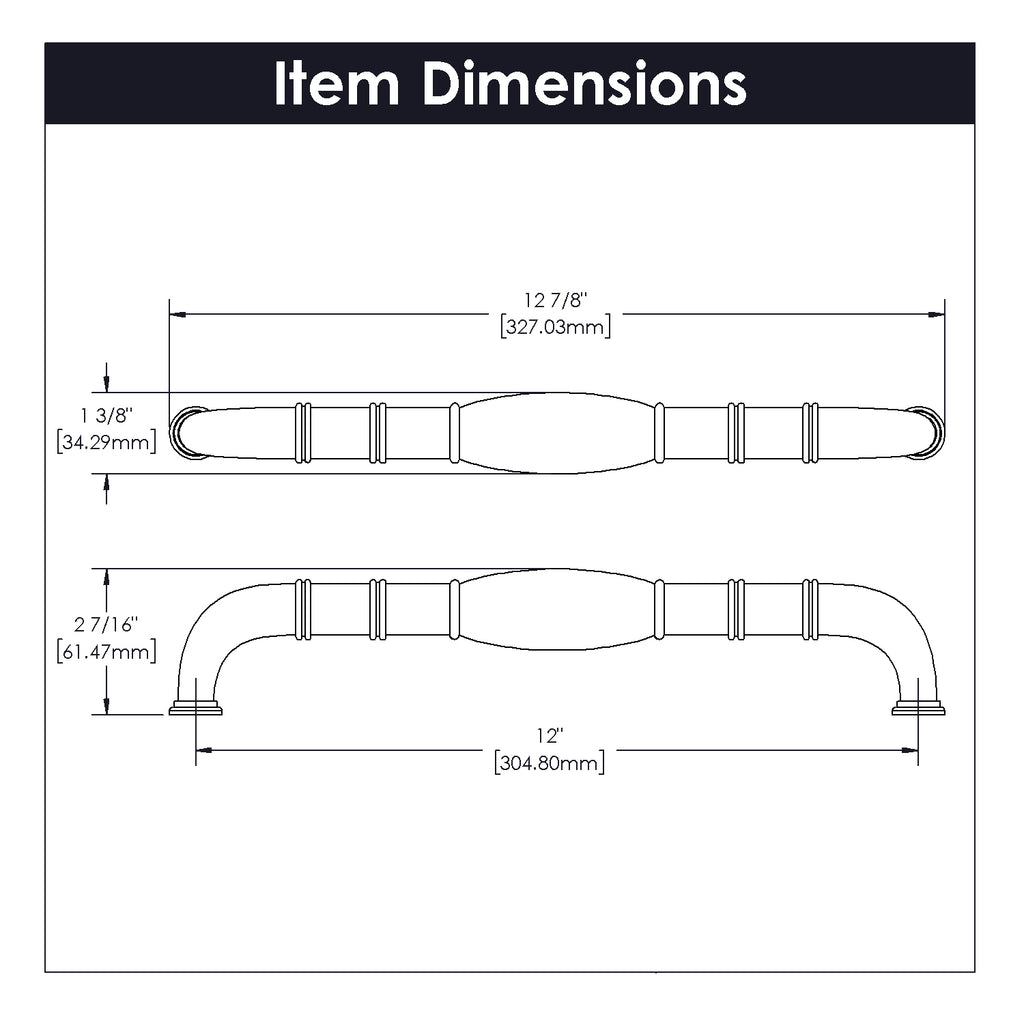 Williamsburg Appliance Pull, 12" C/C - CTG3510