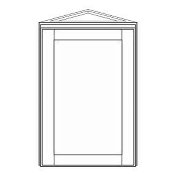 Corner Wall Cabinets - Platinum Grey