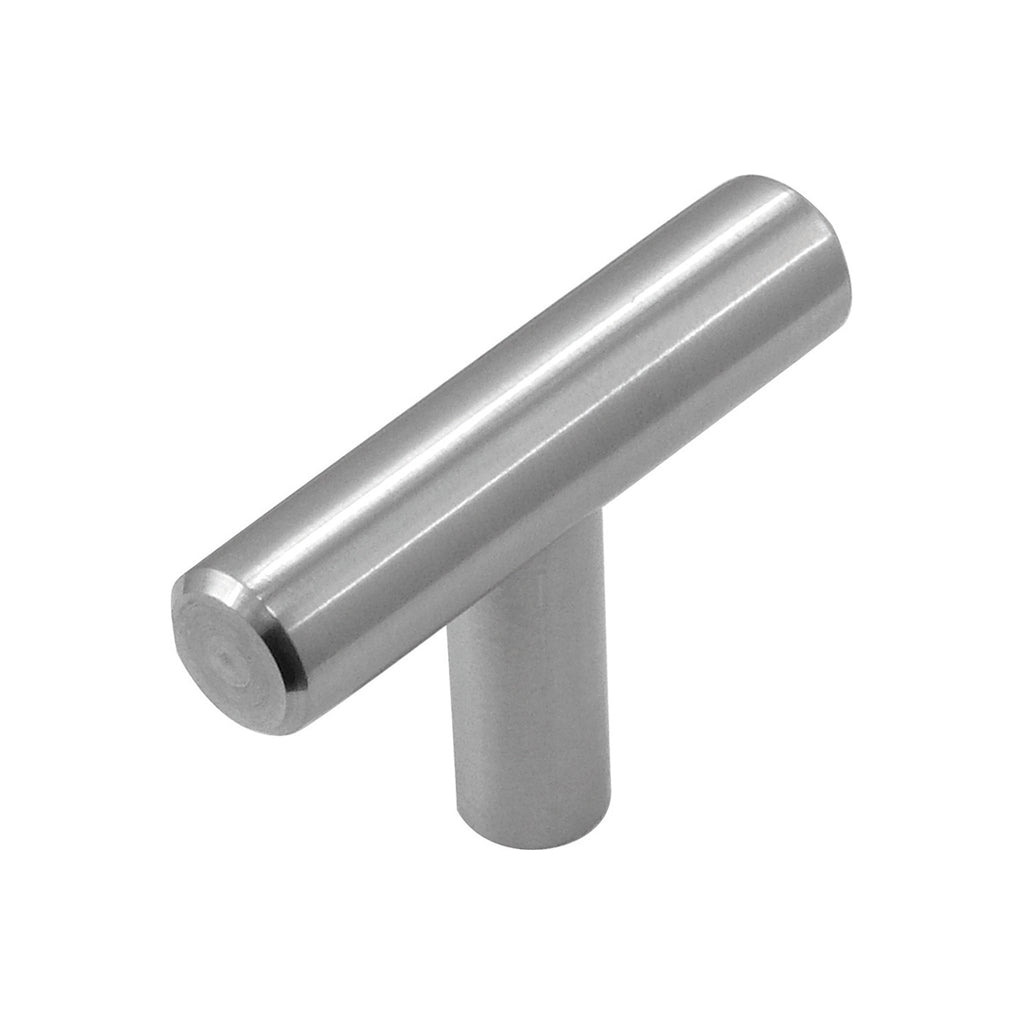 Contemporary Bar Pulls Collection T-Knob 2 Inch x 1/2 Inch Stainless Steel Finish