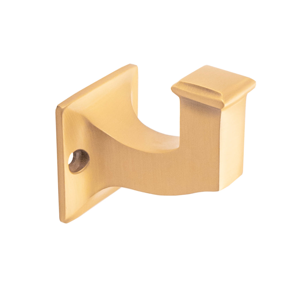 Studio II Collection Hook 1-1/8 Inch Center to Center Brushed Golden Brass Finish