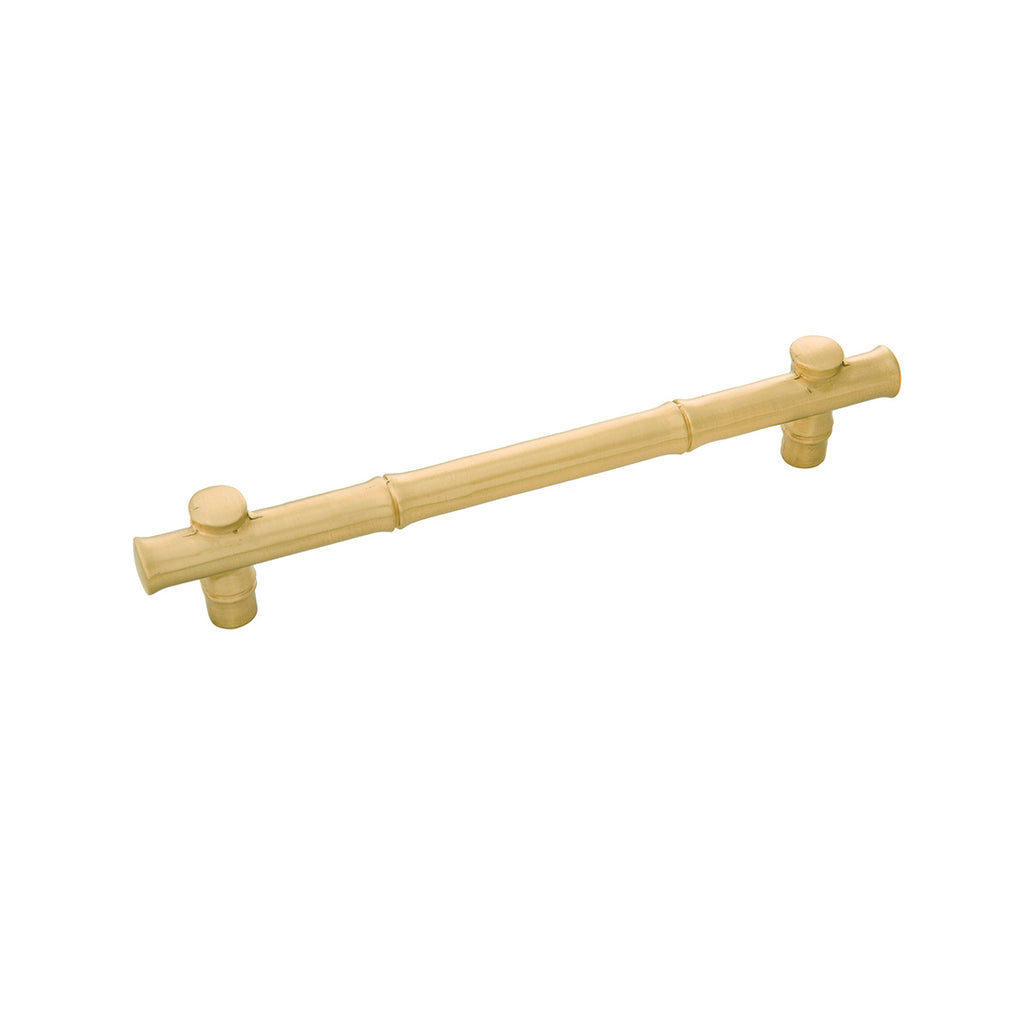 Junzi Collection Pull 6-5/16 Inch (160mm) Center to Center Satin Brass Finish
