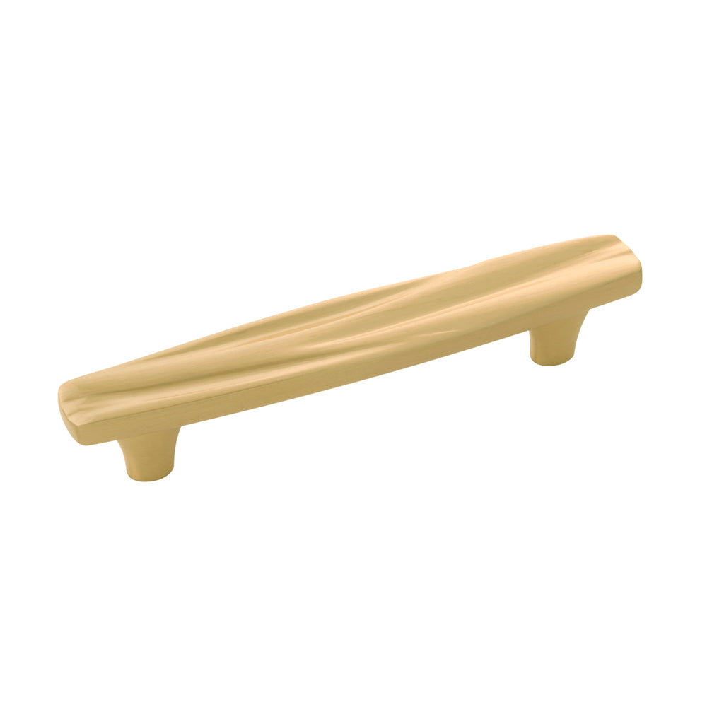 Caspian Collection Pull 3-3/4 Inch (96mm) Center to Center Satin Brass Finish