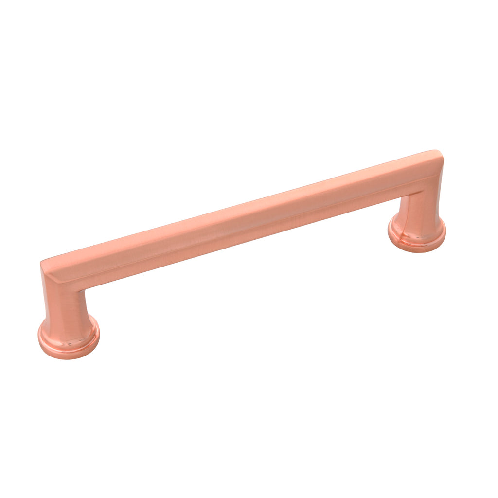 Facette Collection Pull 5-1/16 Inch (128mm) Center to Center Brushed Copper Finish