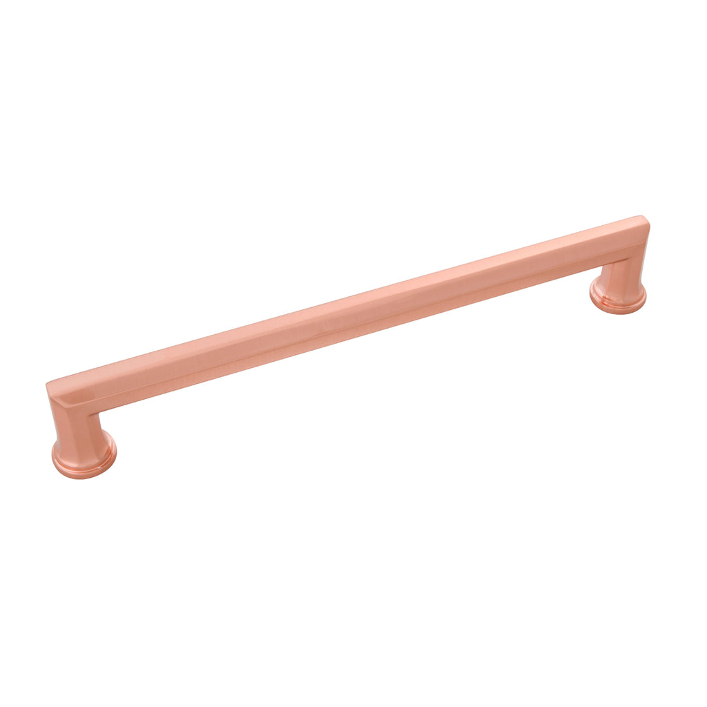 Facette Collection Pull 8-11/16 Inch (220mm) Center to Center Brushed Copper Finish