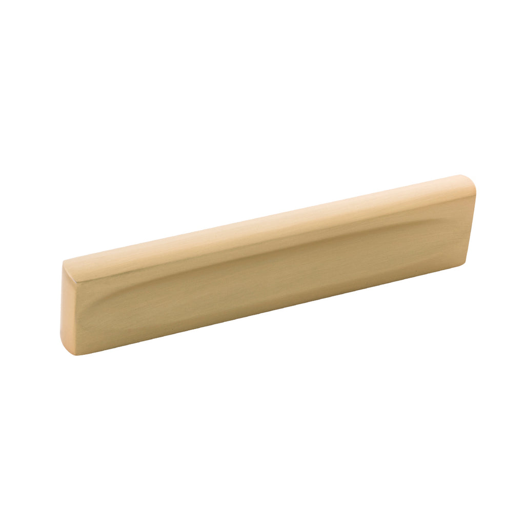 Ingot Collection Pull 3-3/4 Inch (96mm) Center to Center Brushed Golden Brass Finish