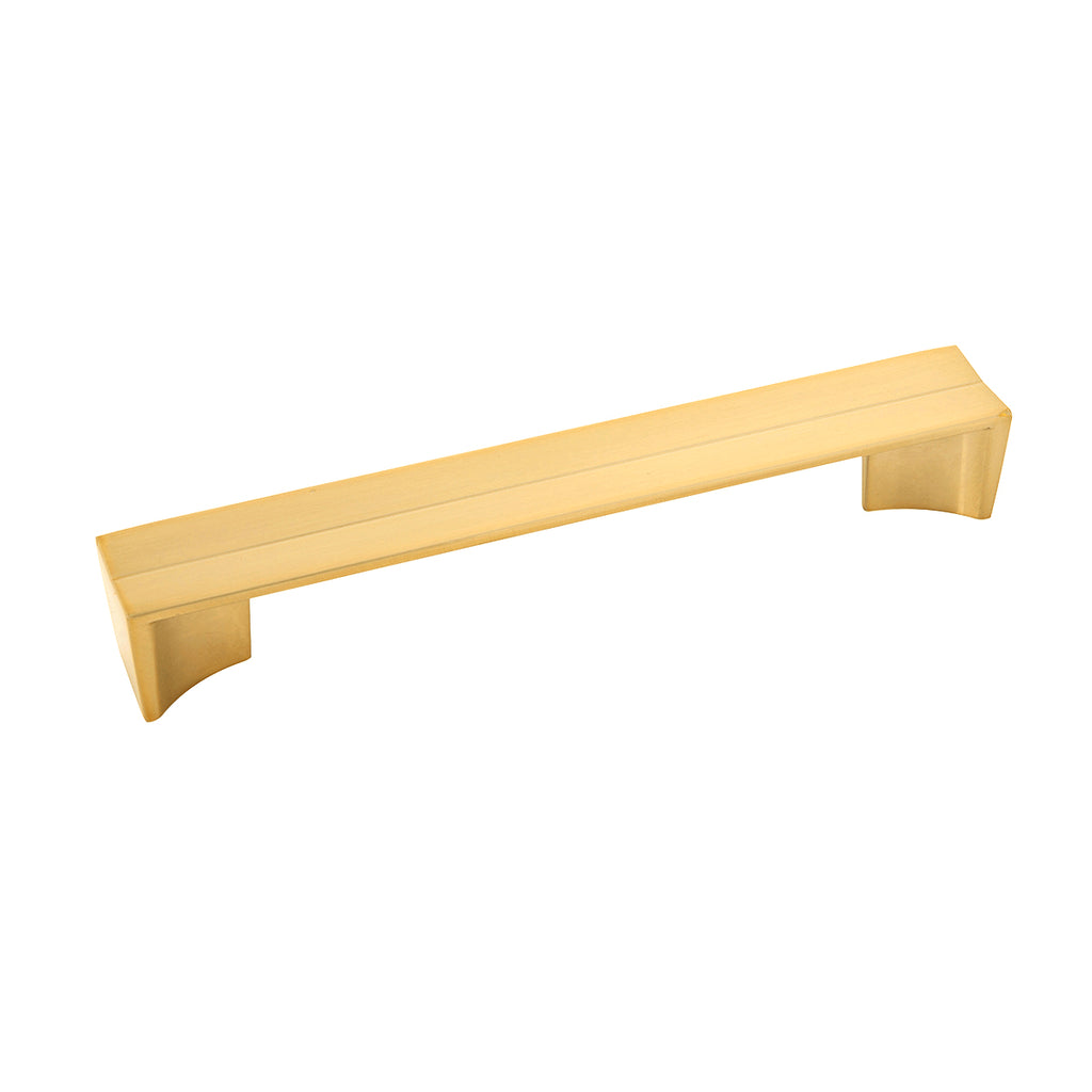 Avenue Collection Pull 6-5/16 Inch (160mm) Center to Center Brushed Golden Brass Finish