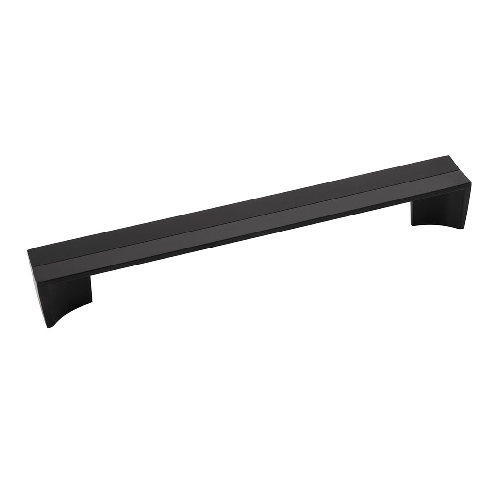 Avenue Collection Pull 7-9/16 Inch (192mm) Center to Center Matte Black Finish
