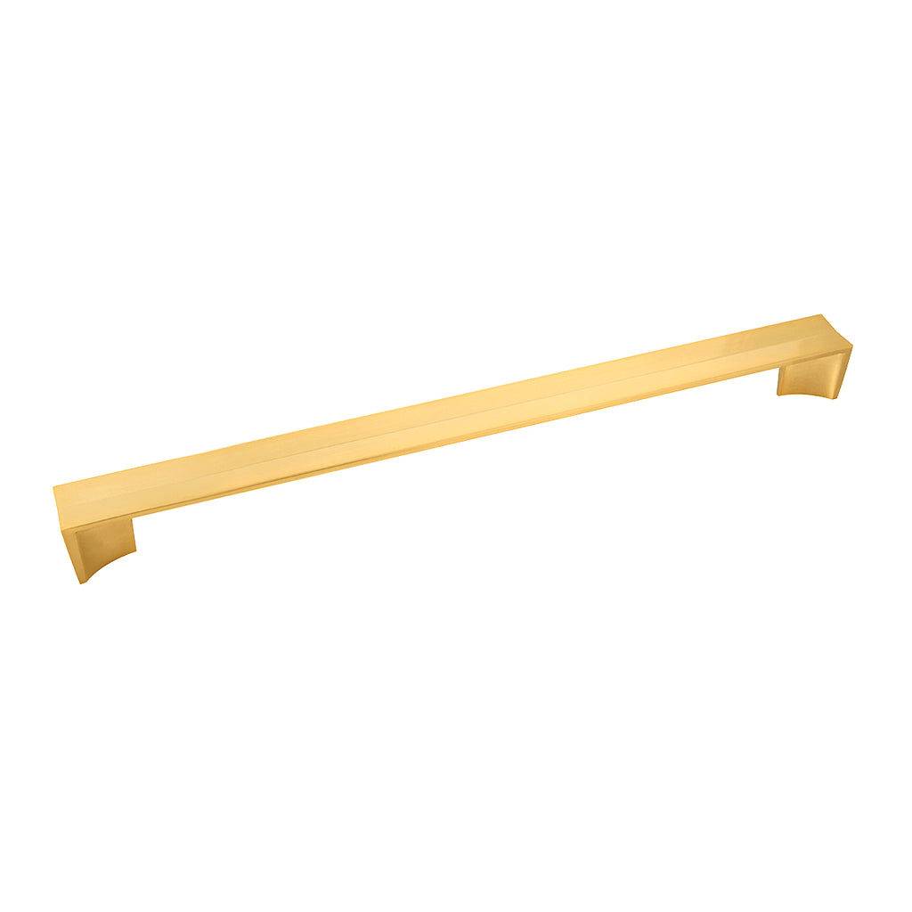 Avenue Collection Pull 12 Inch Center to Center Brushed Golden Brass Finish