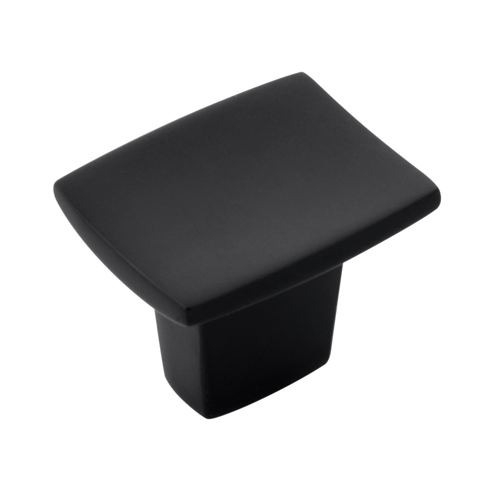 Channel Collection Knob 1-1/4 Inch x 1 Inch Matte Black Finish