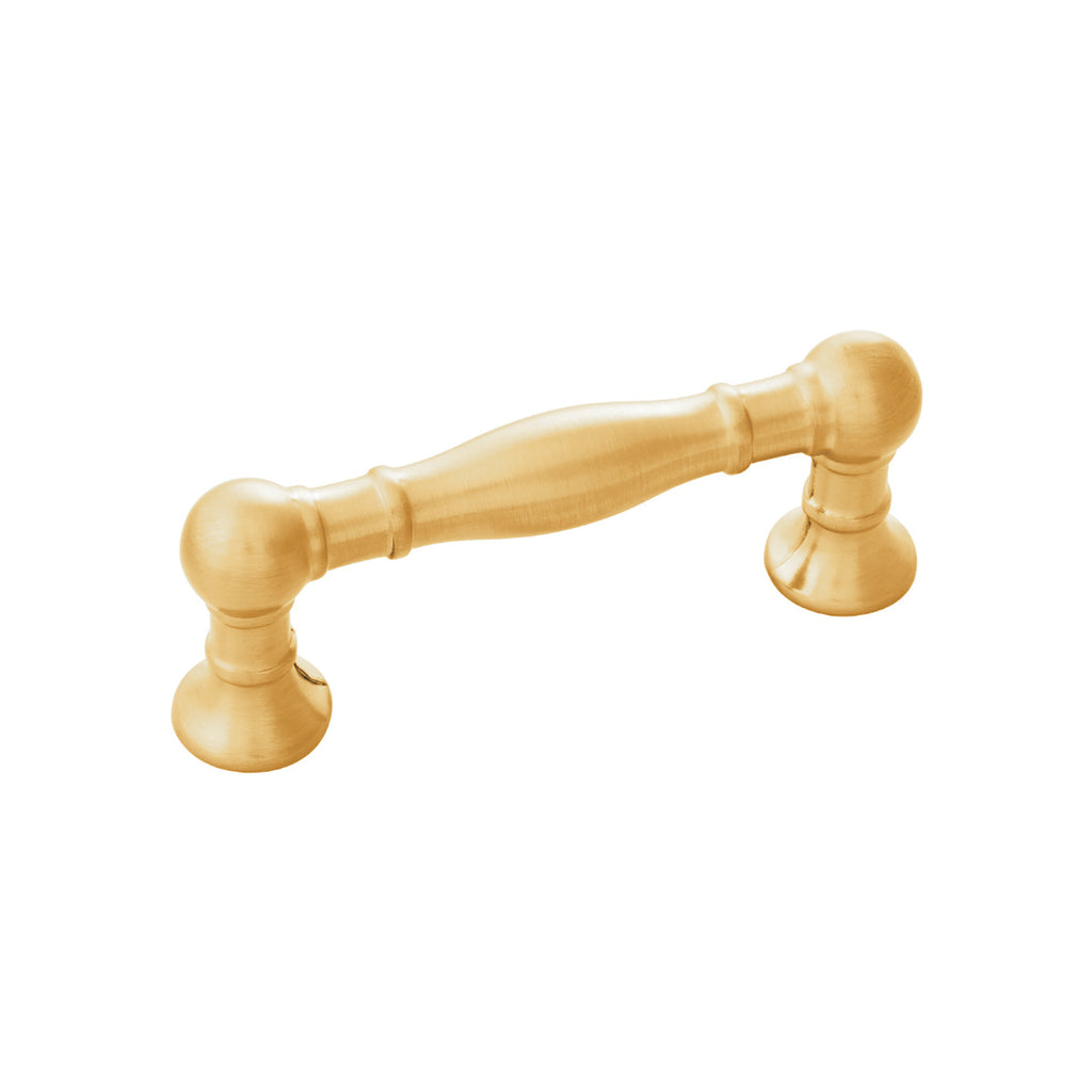 Fuller Collection Pull 3 Inch Center to Center Brushed Golden Brass Finish