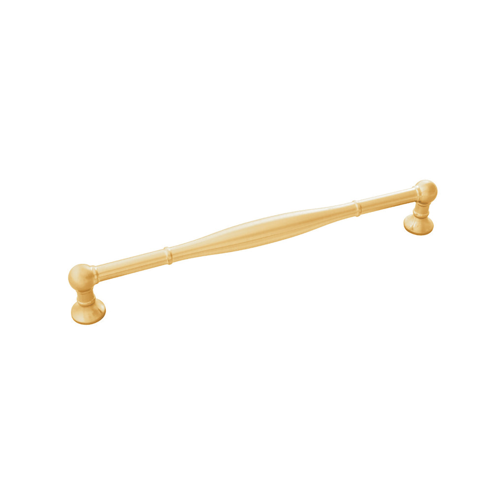 Fuller Collection Pull 8-13/16 Inch (224mm) Center to Center Brushed Golden Brass Finish