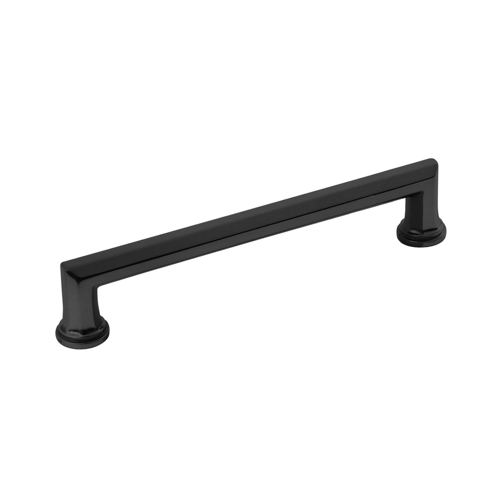 Facette Collection Pull 6-5/16 Inch (160mm) Center to Center Matte Black Finish