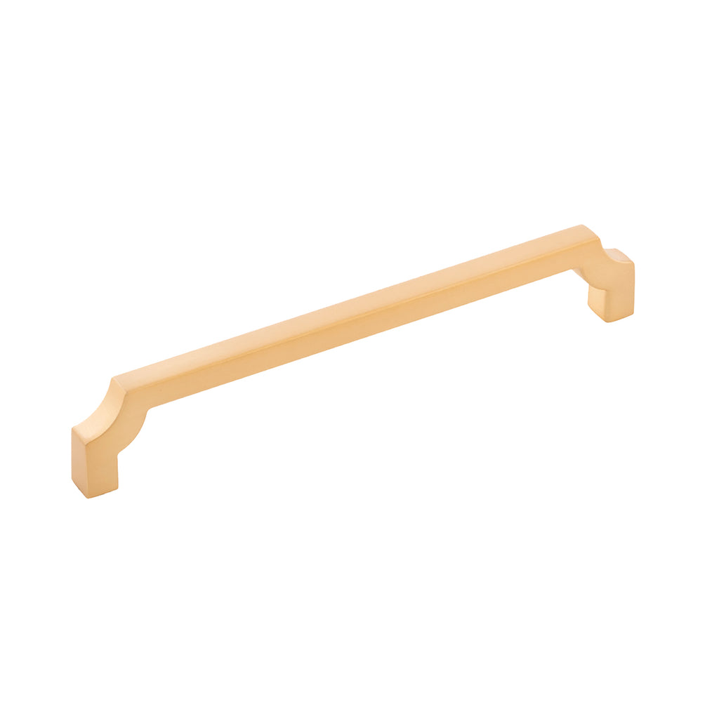 Monarch Collection Pull 6-5/16 Inch (160mm) Center to Center Brushed Golden Brass Finish