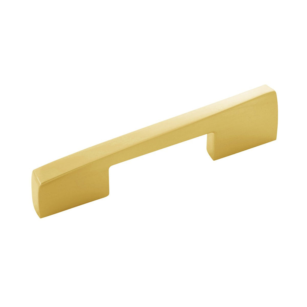 Flex Collection Pull 3 Inch & 3-3/4 Inch (96mm) Center to Center Brushed Golden Brass Finish
