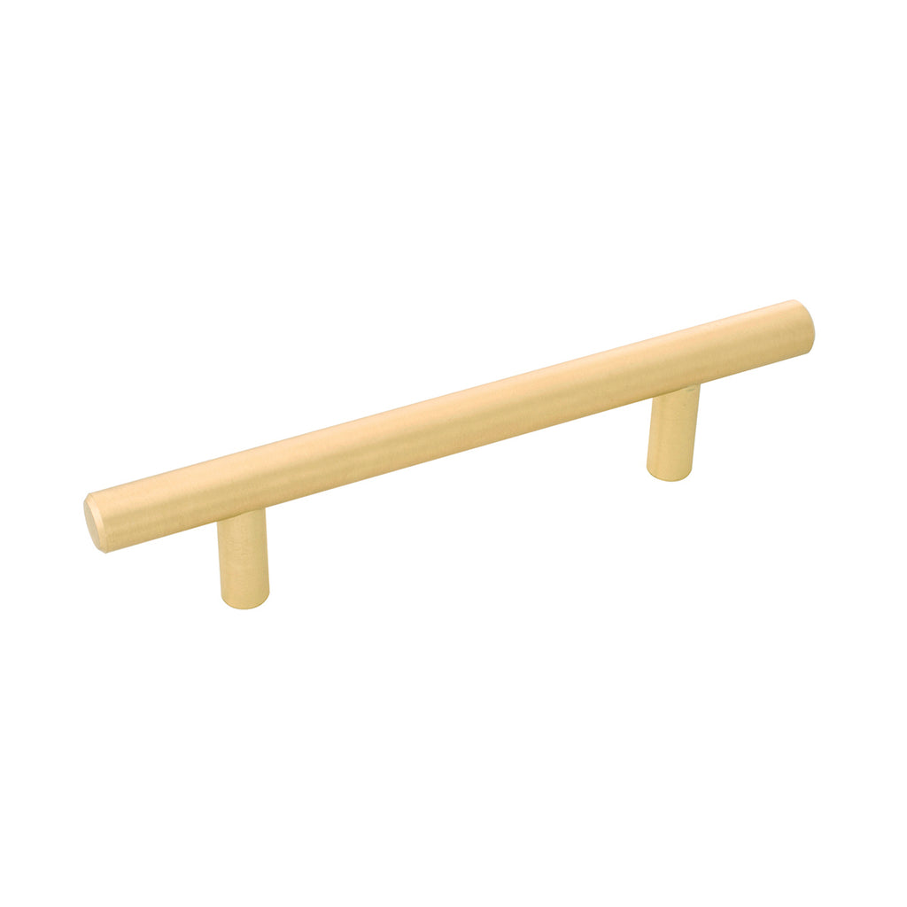 Contemporary Bar Pulls Collection Pull 3-3/4 Inch (96mm) Center to Center Royal Brass Finish
